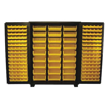 Jamco Extra-Heavy Duty Bin Cabinet, 60 in W, 78 in H, 24" D, 187 Bins DP260BL