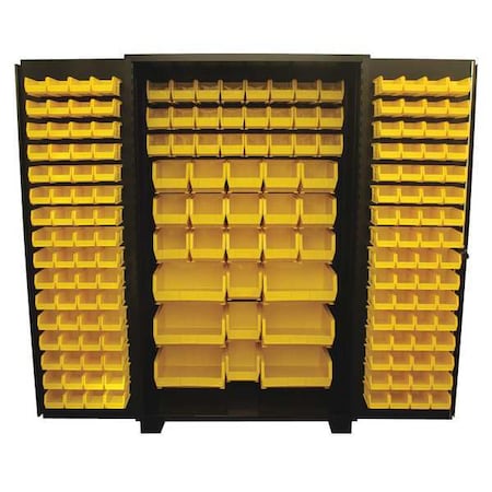 Jamco Extra-Heavy Duty Bin Cabinet, 48 in W, 78 in H, 24" D, 176 Bins DE248BL