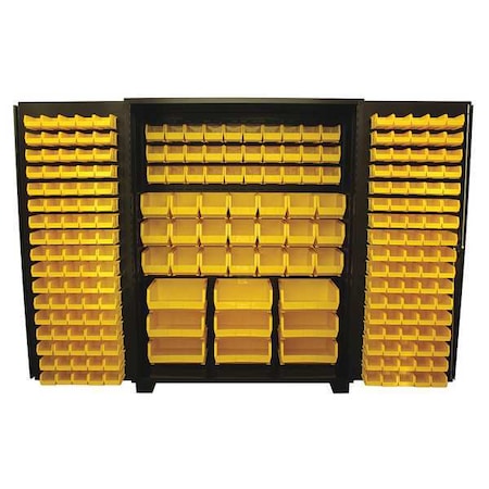 Jamco Extra-Heavy Duty Bin Cabinet, 60 in W, 78 in H, 24" D, 230 Bins DE260BL