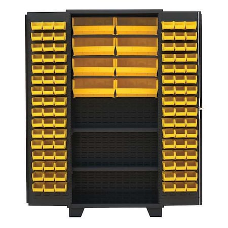Jamco Extra-Heavy Duty Bin Cabinet, 36 in W, 78 in H, 24" D, 104 Bins DN236BL