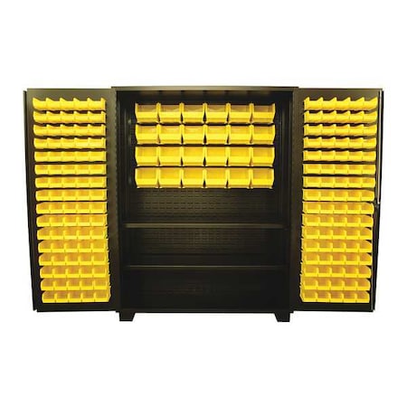 Jamco Extra-Heavy Duty Bin Cabinet, 60 in W, 78 in H, 24" D, 184 Bins DT260BL