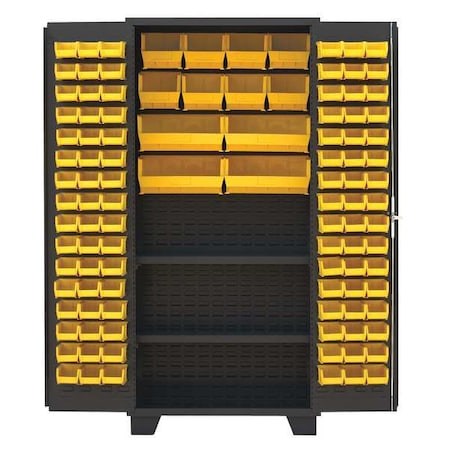 Jamco Extra-Heavy Duty Bin Cabinet, 36 in W, 78 in H, 24" D, 108 Bins DX236BL