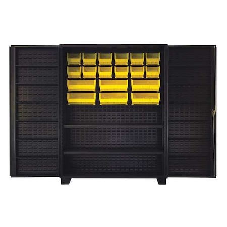 Jamco Extra-Heavy Duty Bin Cabinet, 60 in W, 78 in H, 24" D, 18 Bins DW260BL