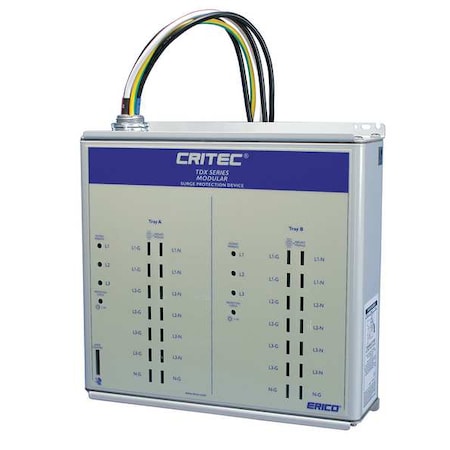 Nvent Erico Surge Protection Device, 1 Phase, 120/240V, 3 Poles, 3 Wires + Ground TDX400S120/240