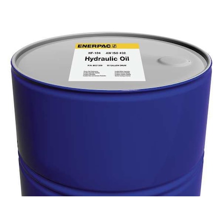 Enerpac 55 gal Drum, Hydraulic Oil, 32 ISO Viscosity, Not Specified SAE HF104