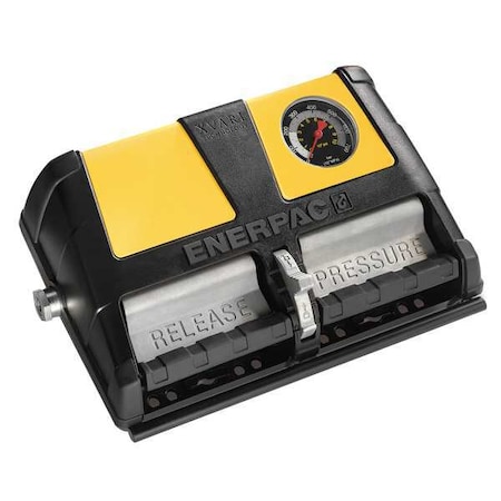 Enerpac XA11G, Air Driven Hydraulic Pump, 3/3 Valve, 61 in3 Oil, Pressure Gauge, For Single-Acting Tools XA11G
