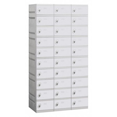 Salsbury Industries Wardrobe Locker, 36Wx78Hx18D, 10 Tier, Gray 90368GY-U