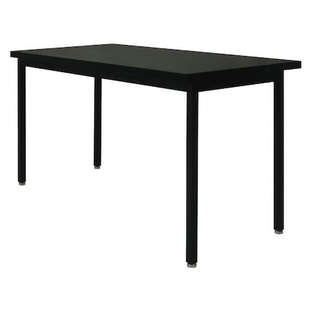 Diversified Spaces Metal Table, Chemguard, Black Metal, 14 ga. Steel (Legs), 54" W, Black X7202