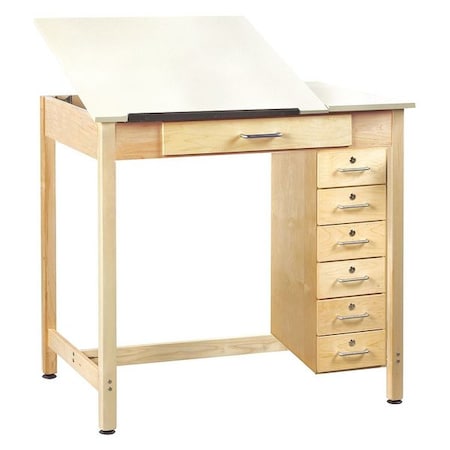 Diversified Spaces Rectangle Drafting Table, 42" W, 32" L, 39-3/4" H, HPL Top, Almond DT-61SA