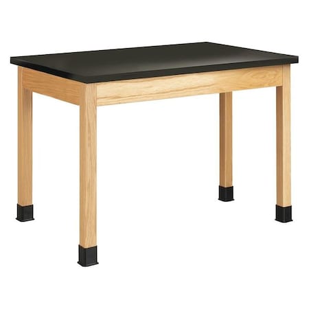 Diversified Spaces Rectangle Table, 54" W, 56" L, 34" H, ChemGuard Laminate, black P7132BK34N