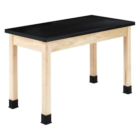Diversified Spaces Rectangle Table, 60" W, 32" L, 30" H, ChemGuard Laminate, black P7142BM30N