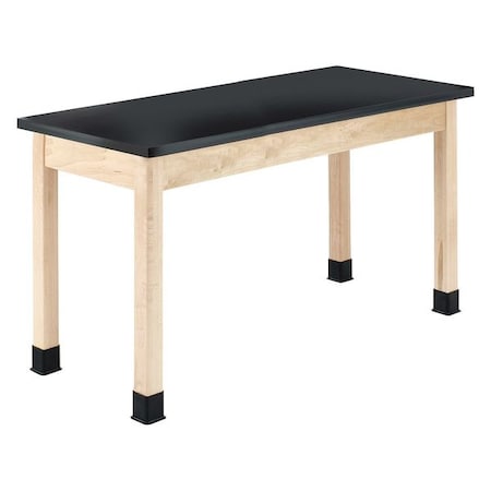 Diversified Spaces Rectangle Table, 54" W, 56" L, 36" H, ChemGuard Laminate, black P7202BM34N