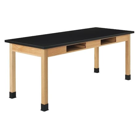 Diversified Spaces Compartment Table, Red Oak, Wood Surface, 48" L x 48" W C7162BK30N