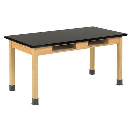 Diversified Spaces Rectangle Compartment Table , 54" W 30" H, Oak Tabletop Wood C719LBBK30N