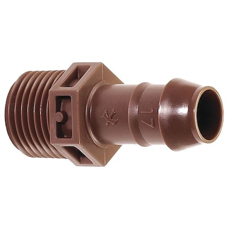 Rain Bird PVC Adapter, 1/2" Drip Irrigation Tubing BA-050MPSX
