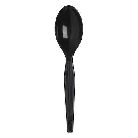 Dixie Individually Wrapped 5.88" Medium-Weight Polystyrene Teaspoon by GP PRO (Georgia-Pacific), Black, TM53C7, (Case of 1,000)