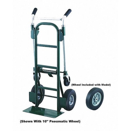 Harper Trucks Hand Truck, Steel, Convertible, Dual Handle DTB6035P