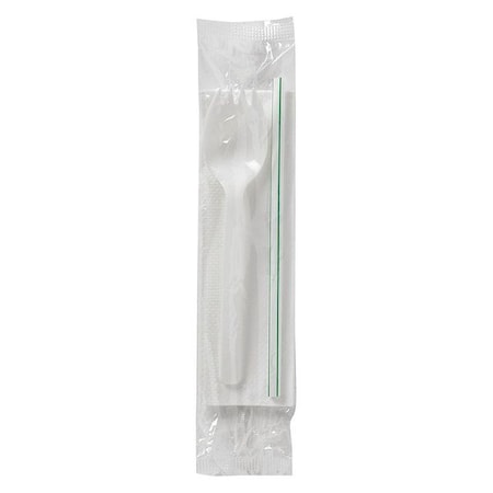 Dixie Straw Kit, Spork/Napkin, Wht, PK1000 MWSKPC