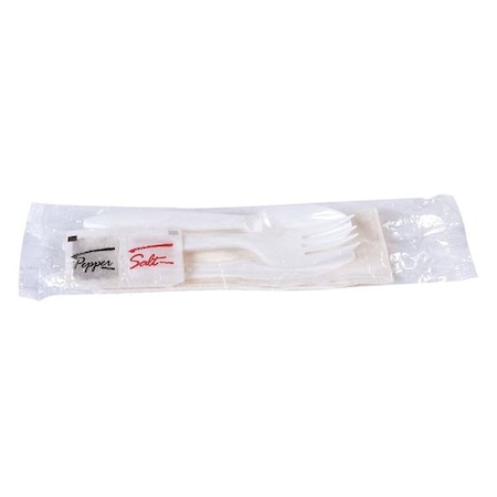 Dixie Wrapped Disposable Cutlery Kit, Polypropylene, Pk250 CMP26NSPC