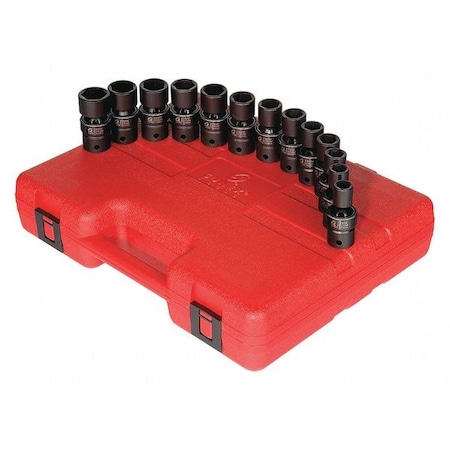 Sunex 1/2" Drive Unv Impact Socket Set, Metric, 13 pcs 2665