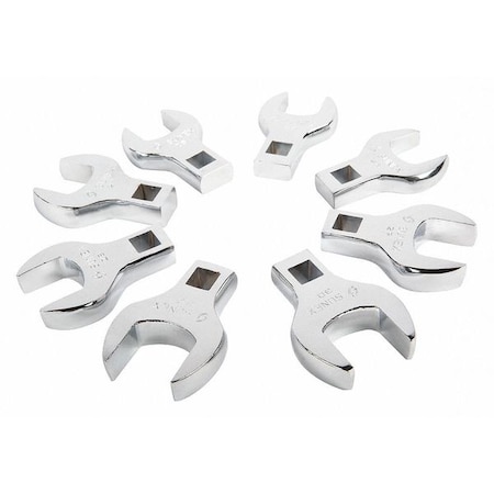Sunex Jumbo Met Crowfoot Set, 8 pcs., 1/2" Driv 9730