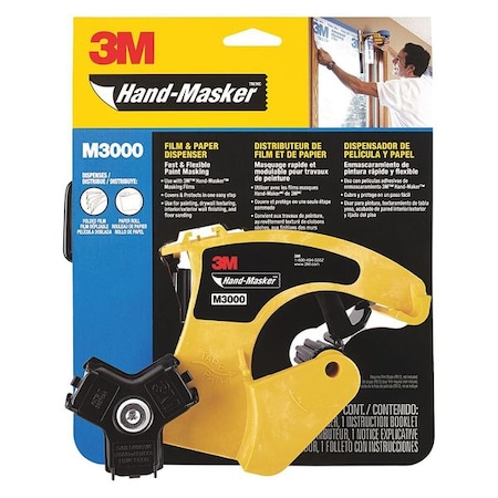 3M Hand-Masker Tape Dispenser, PK4 M3000