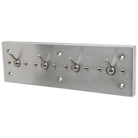 Acorn Controls Clothes Hook Panel with 4 Hooks, SS 1828