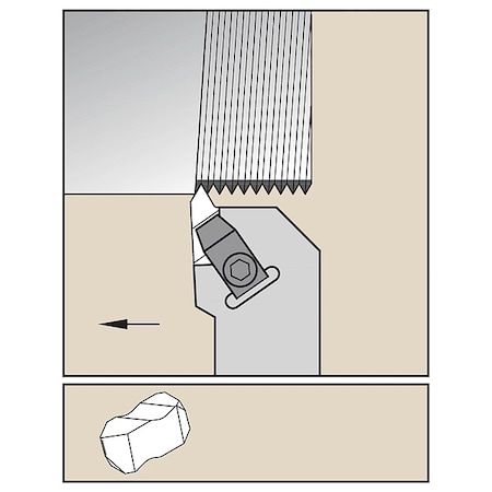 Widia Thread Turning Toolholder, NSL163D NSL163D