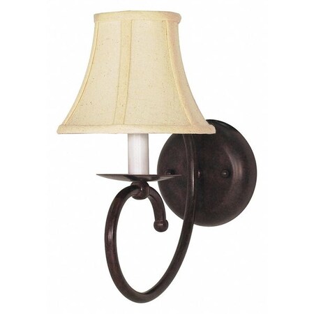 Nuvo Mericana 1 Light 6 in. Sconce Natural Linen Shade Bronze 60-111