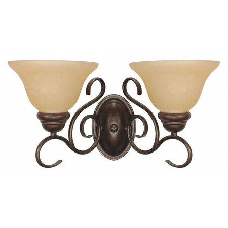 Nuvo Castillo 2 Light 18 in. Wall Fixture Champagne Linen Washed 60-1031