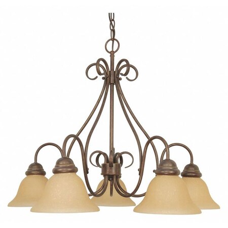Nuvo Castillo 5 Light 28 in. Chandelier Champagne Linen Washed 60-1024