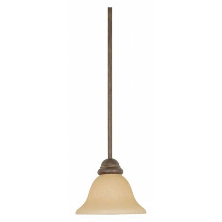 Nuvo Castillo 1 Light 8 in. Mini Pendant Champagne Linen Washed 60-1029