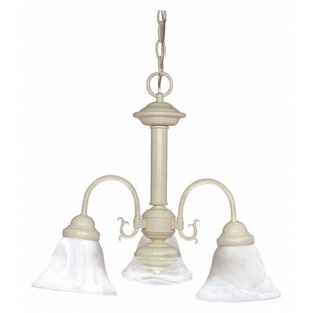 Nuvo Ballerina 3-Light 20 in. Chandelier with Alabaster Glass Bell Shades 60-188