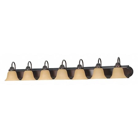 Nuvo Ballerina 7 Light 48 in. Vanity Champagne Linen Washed Glass 60-1268