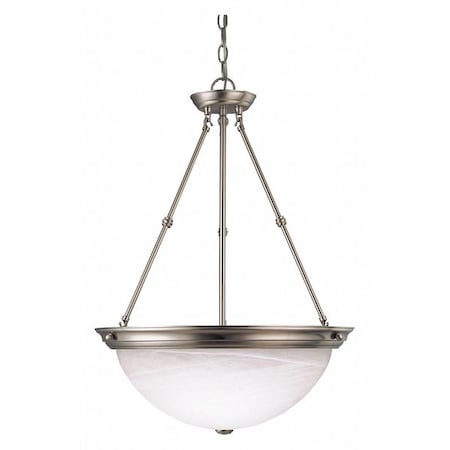 Nuvo 3 Light 20 in. Pendant Alabaster Glass Brushed Nickel 60-204