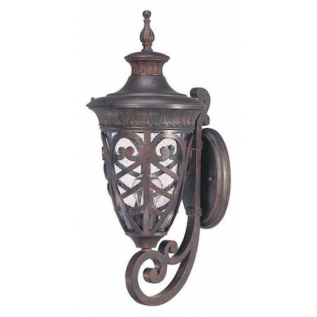 Nuvo Aston 1 Light Mid-Size Wall Lamp Arm Up Seeded Glass Bronze 60-2053