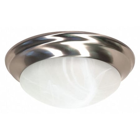 Nuvo 2-Light 60W Incandescent Flush Fixture, Brushed Nickel Finish 60-284