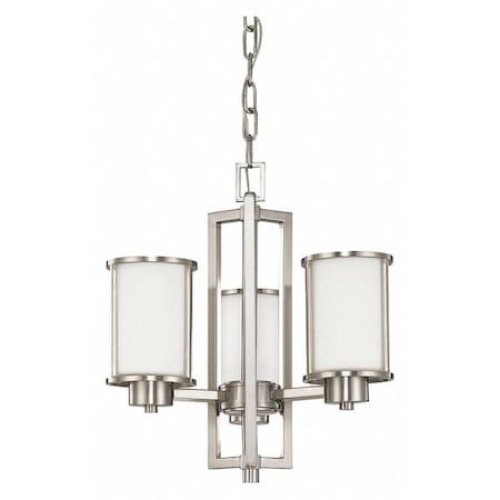 Nuvo Odeon 3 Light (convertible up/down) Chandelier Satin White B 60-2851