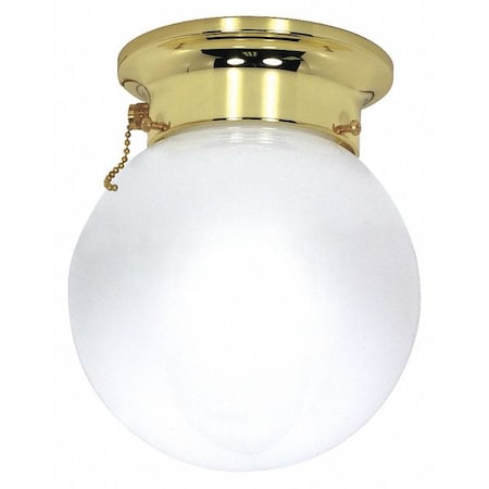 Nuvo 1-Light 60W Incandescent Basic Fixture, Polished Brass Finish 60-295