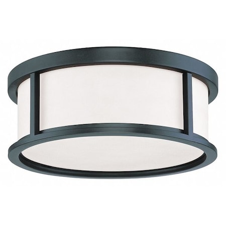 Nuvo Odeon 3 Light 15 in. Flush Dome Satin White Glass Bronze 60-2982