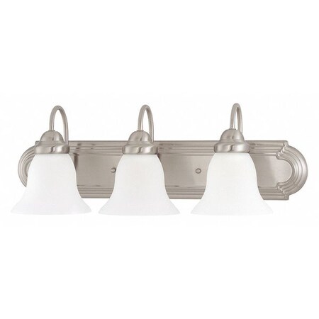 3 Light - 24 in. Vanity - Fixture - Frosted White Glass