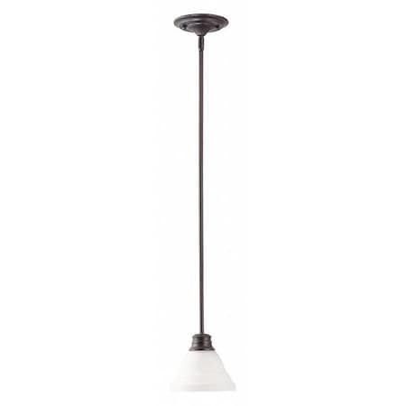 Nuvo Empire 1 Light 7 in. Mini Pendant Frosted White Glass Brz 60-3172