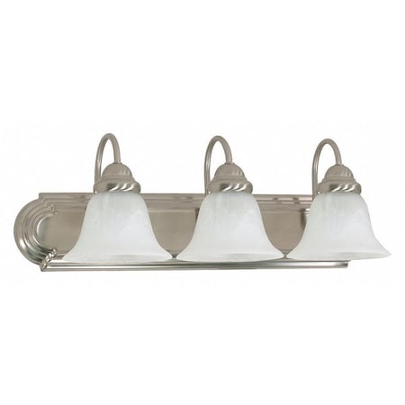 Nuvo Ballerina 3 Light 24 in. Vanity Alabaster Glass Bell Shades 60-321