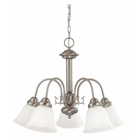 Nuvo Ballerina 5-Light 24 in. Chandelier with Frosted White Glass 60-3240