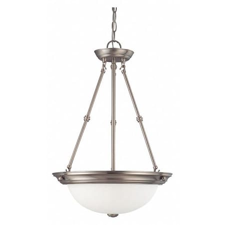 Nuvo 3 Light 15 in. Pendant Frosted White Glass Brushed Nickel 60-3247