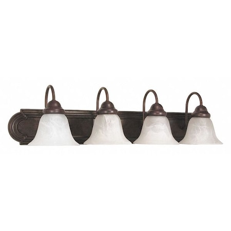 Nuvo Ballerina 4 Light 30 in. Vanity Alabaster Glass Bell Shades, Height: 7-5/8" 60-326