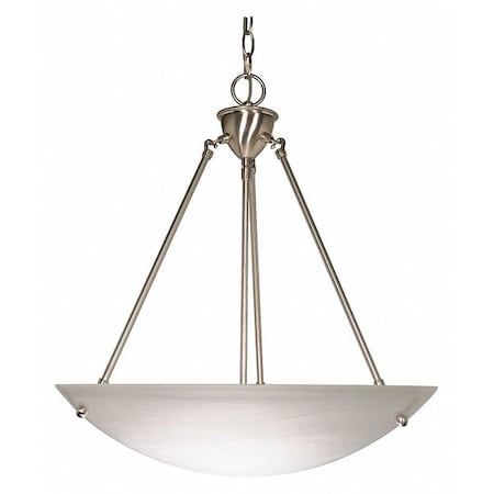 Nuvo 3 Light 23 in. Pendant Alabaster Glass Bowl Brushed Nickel 60-370