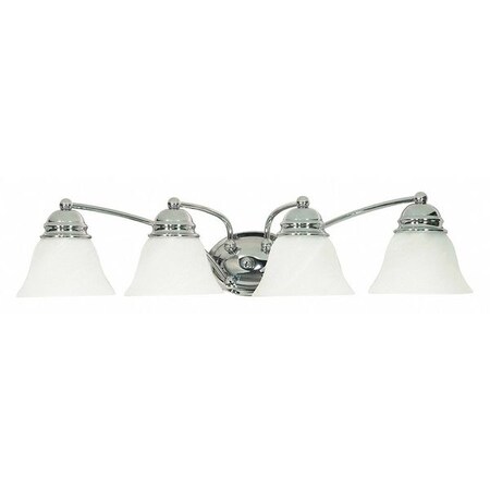 Nuvo Empire 4 Light 29 in. Vanity Alabaster Glass Bell Shades Chr 60-339