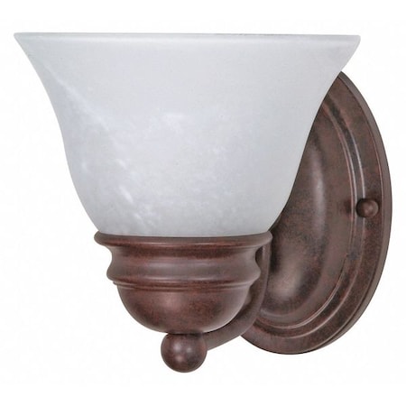 Nuvo Empire 1 Light 7 in. Vanity Alabaster Glass Bell Shades Bron 60-344