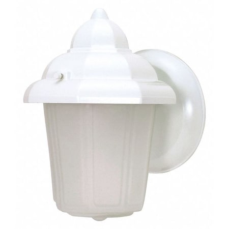 Nuvo 1-Light 8-7/8 in. Wall Lantern Hood Lantern with Satin Frosted Glass 60-3466